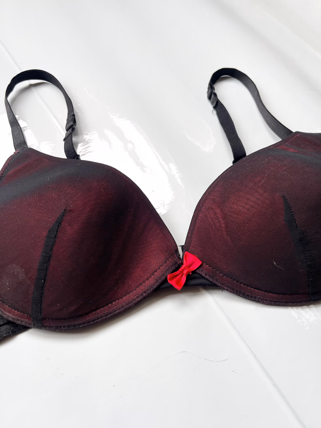 Wine mesh Bra