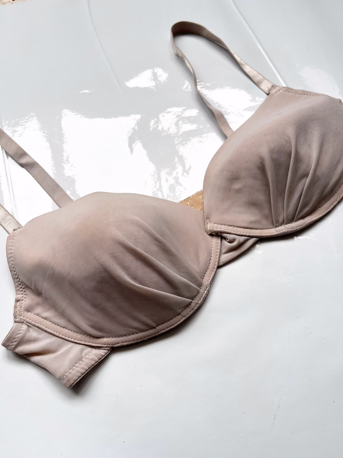 Beige Mesh bra 