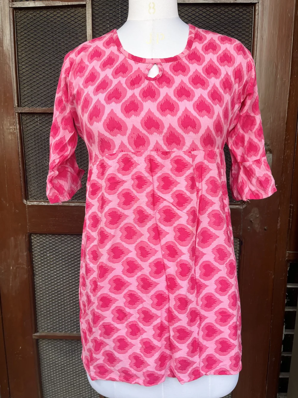 Pink printed kurti