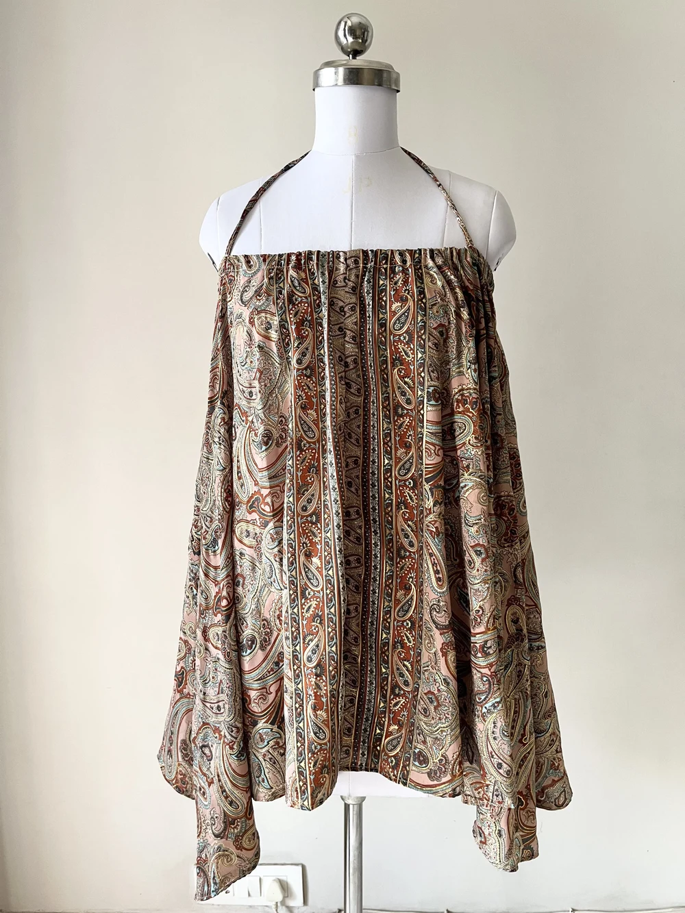 Pailey print halter neck kurti 