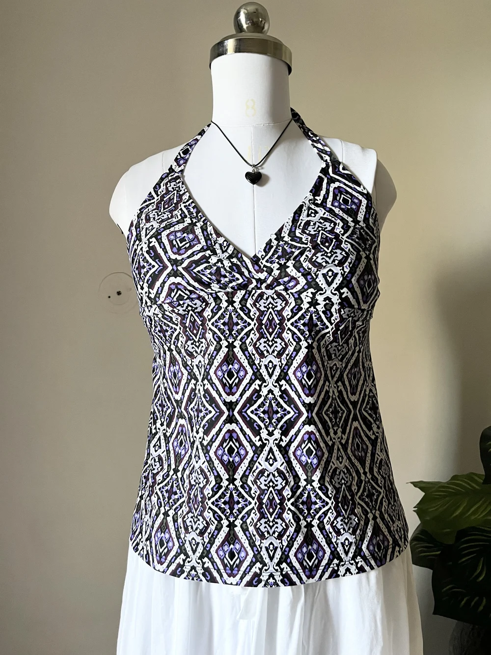 y2k Halter neck padded top 