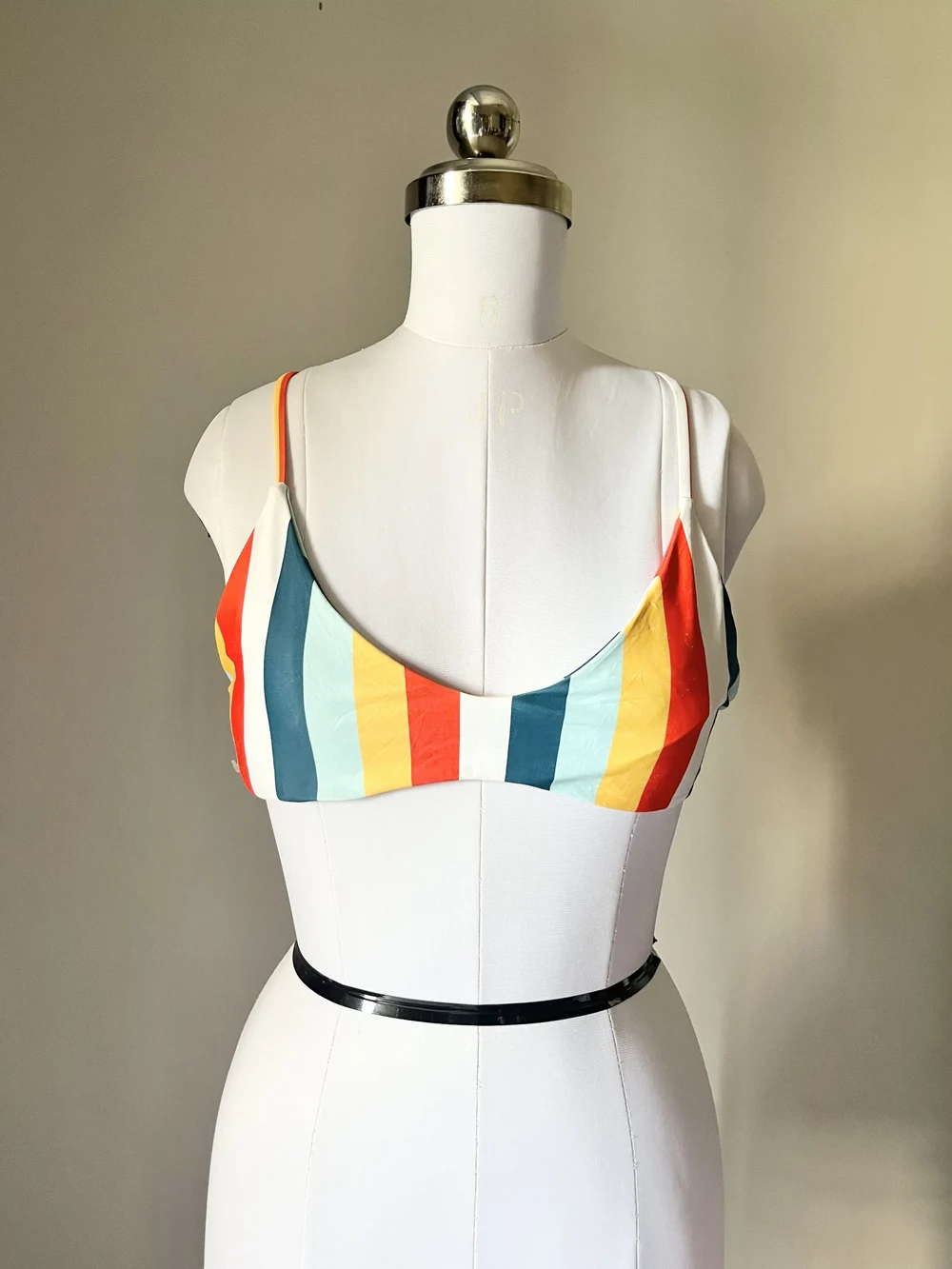 Multicolored bikini top