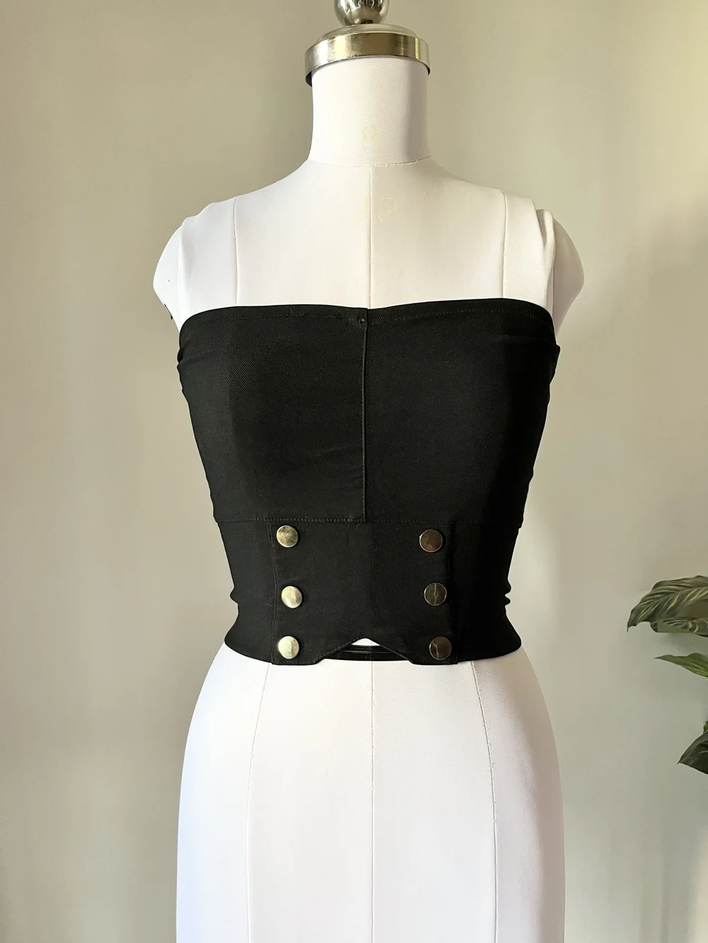 Korean style tube corset top