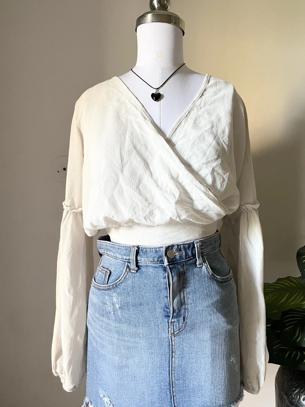 White Wrap top