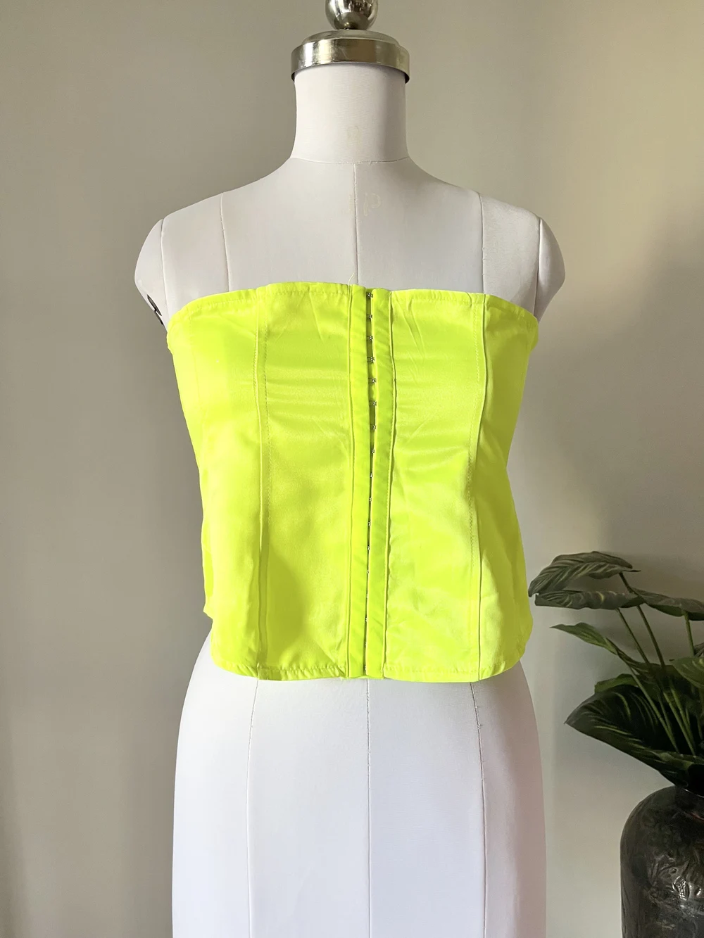 Neon tube corset top