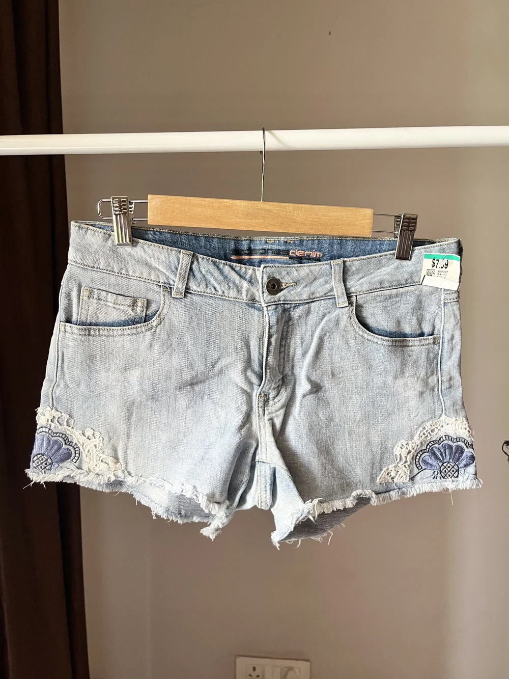 Patchwork Denim shorts