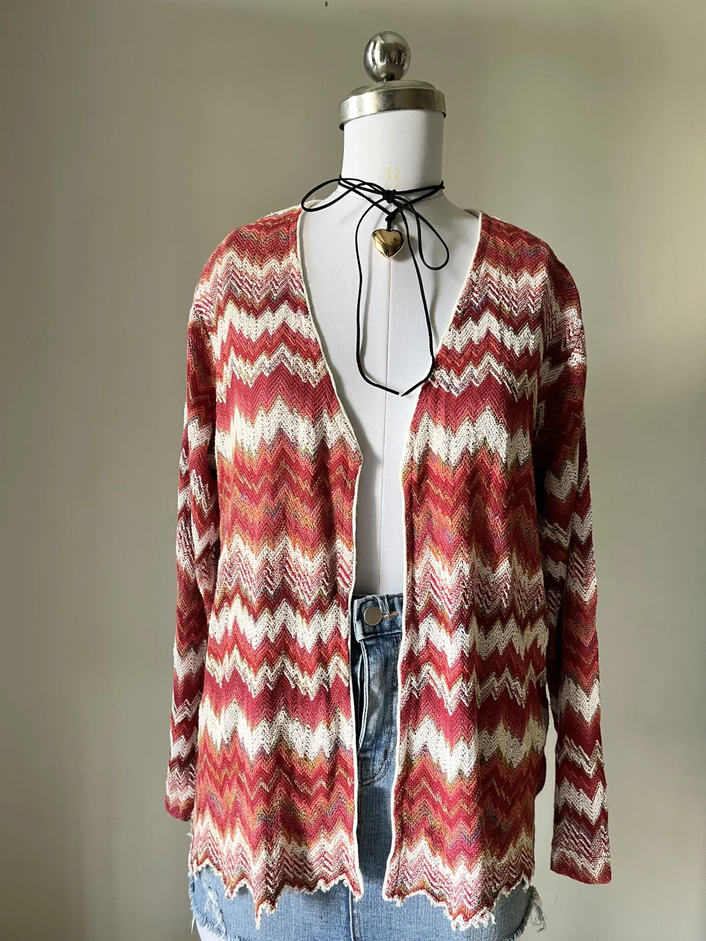 Multicolored crochet shrug 