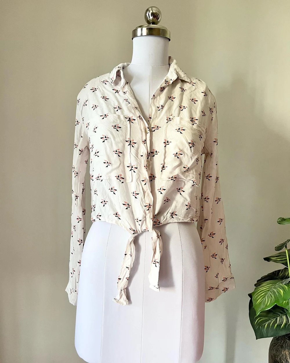 Bird Printed cotton shirt 