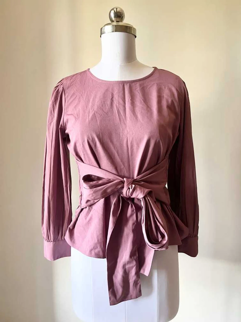 Mauve pink tie-up top 