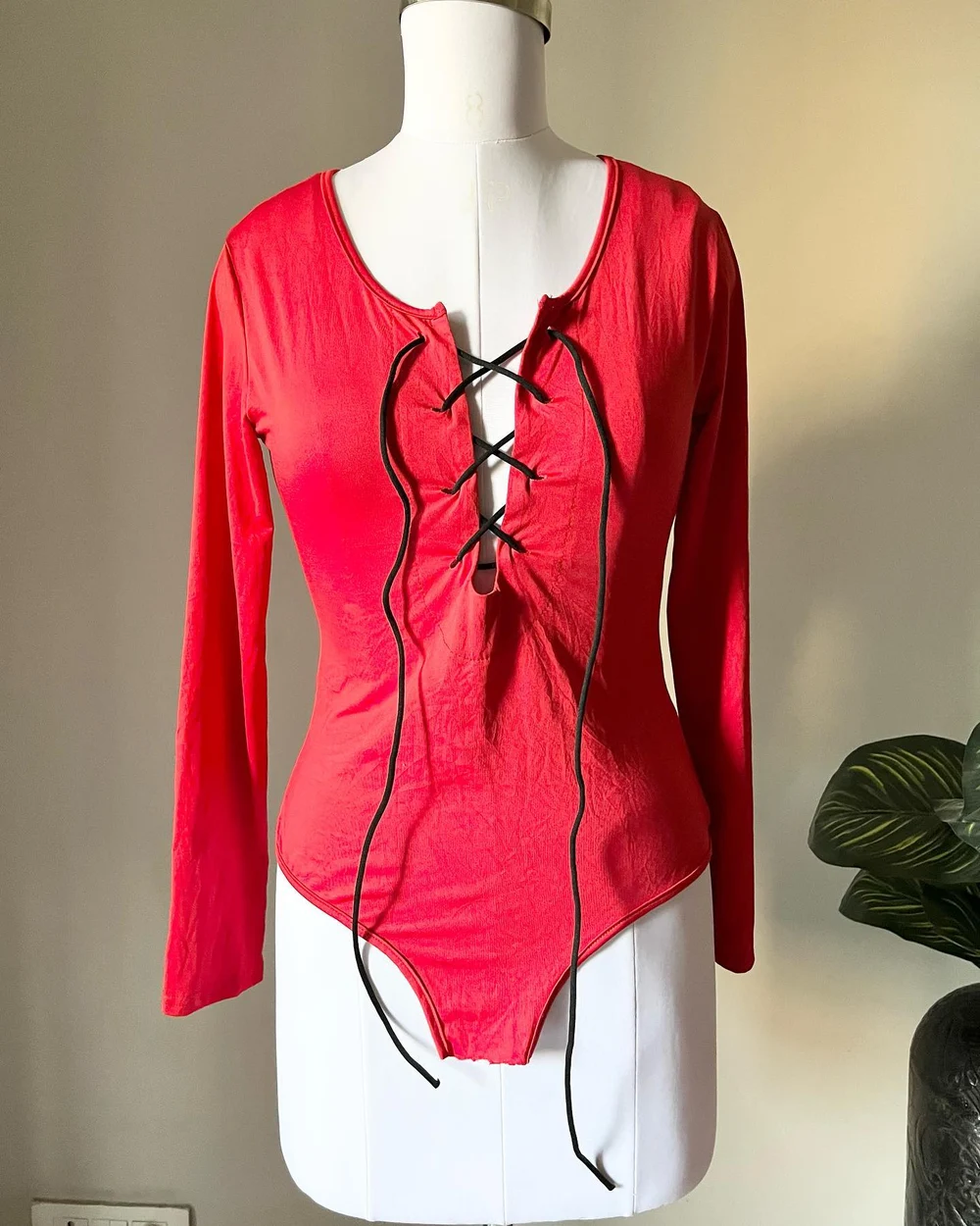 Red Criss-cross bodysuit 
