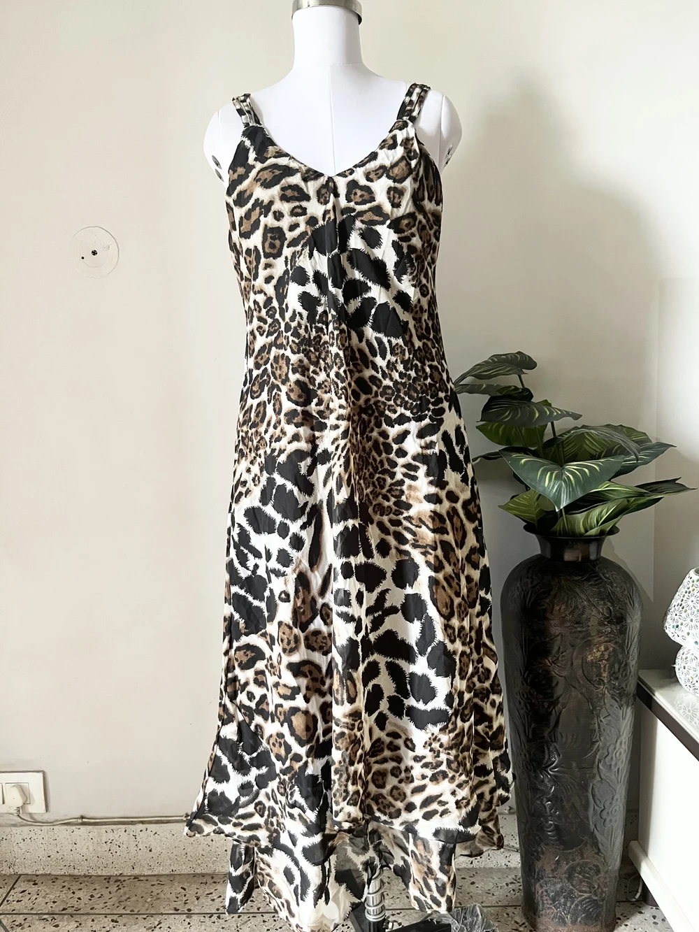 Animal print maxi dress