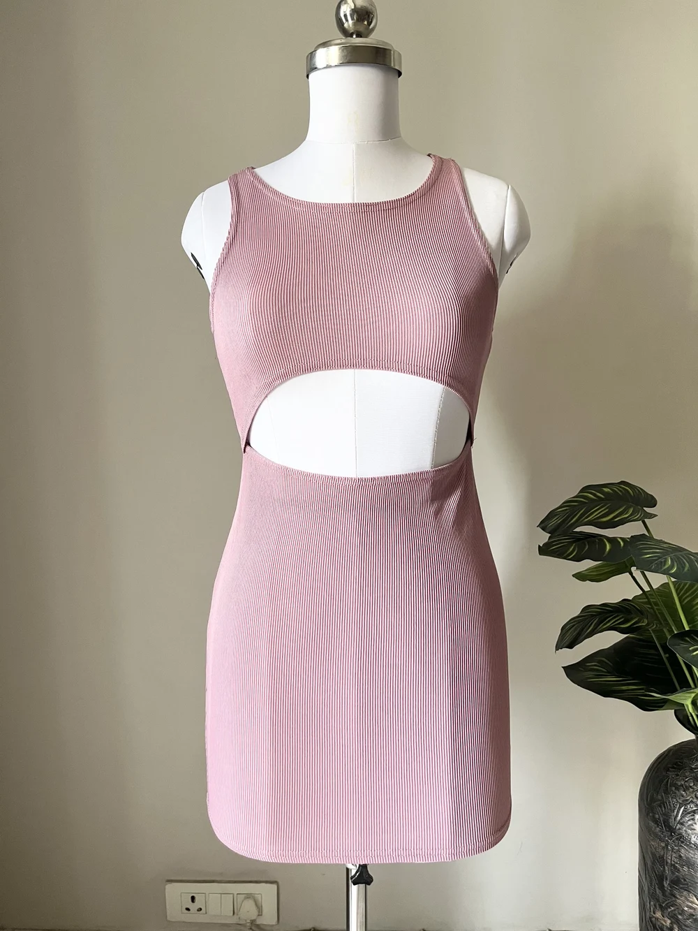 Lavender Cut-out bodycon dress 