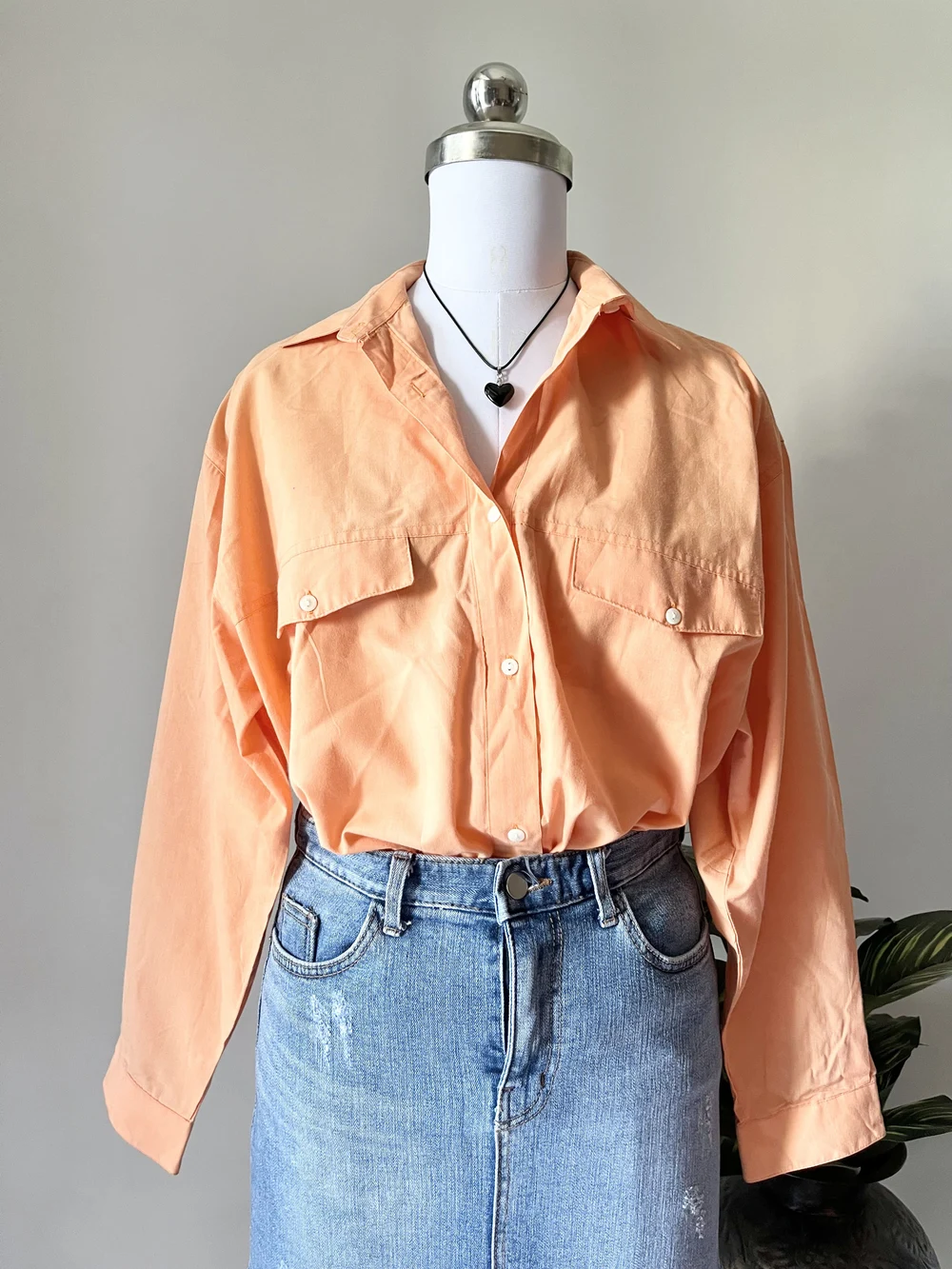 Orange cotton shirt