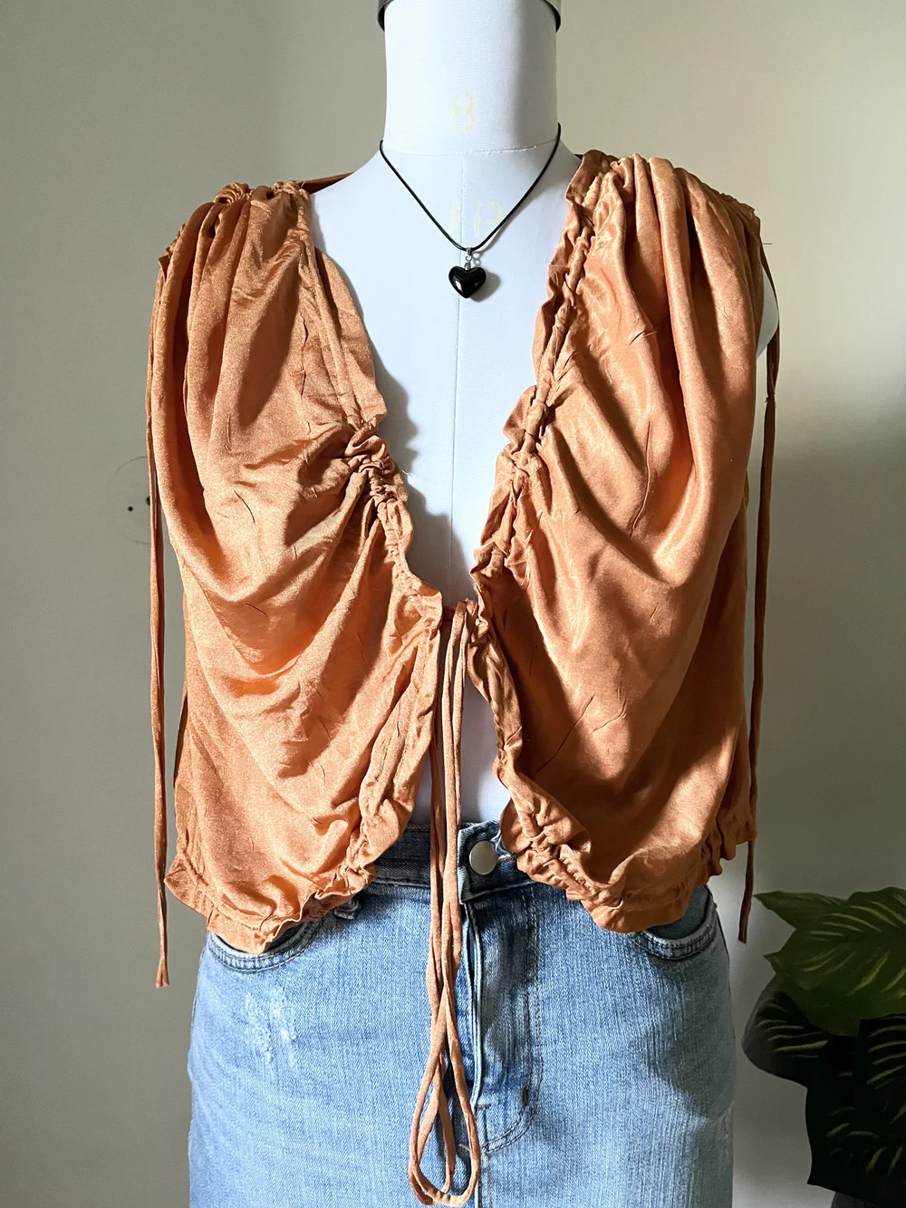 Orange Shrug style top 