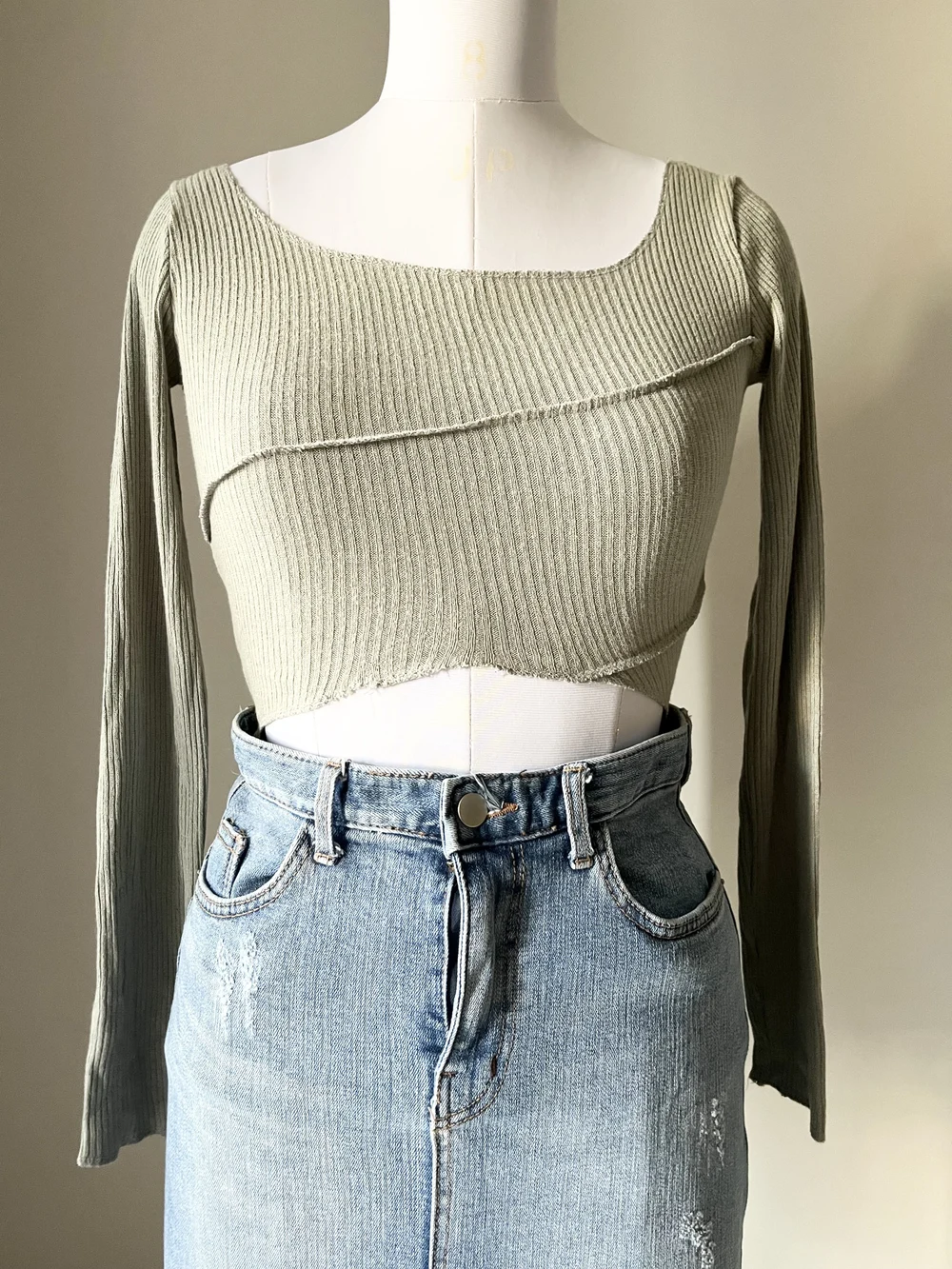 Mint green crop top 