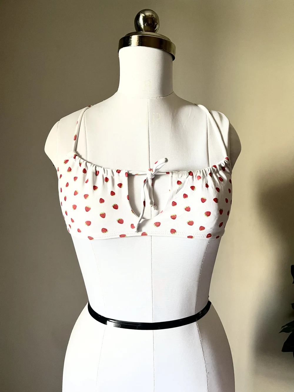 Strawberry print bikini top 