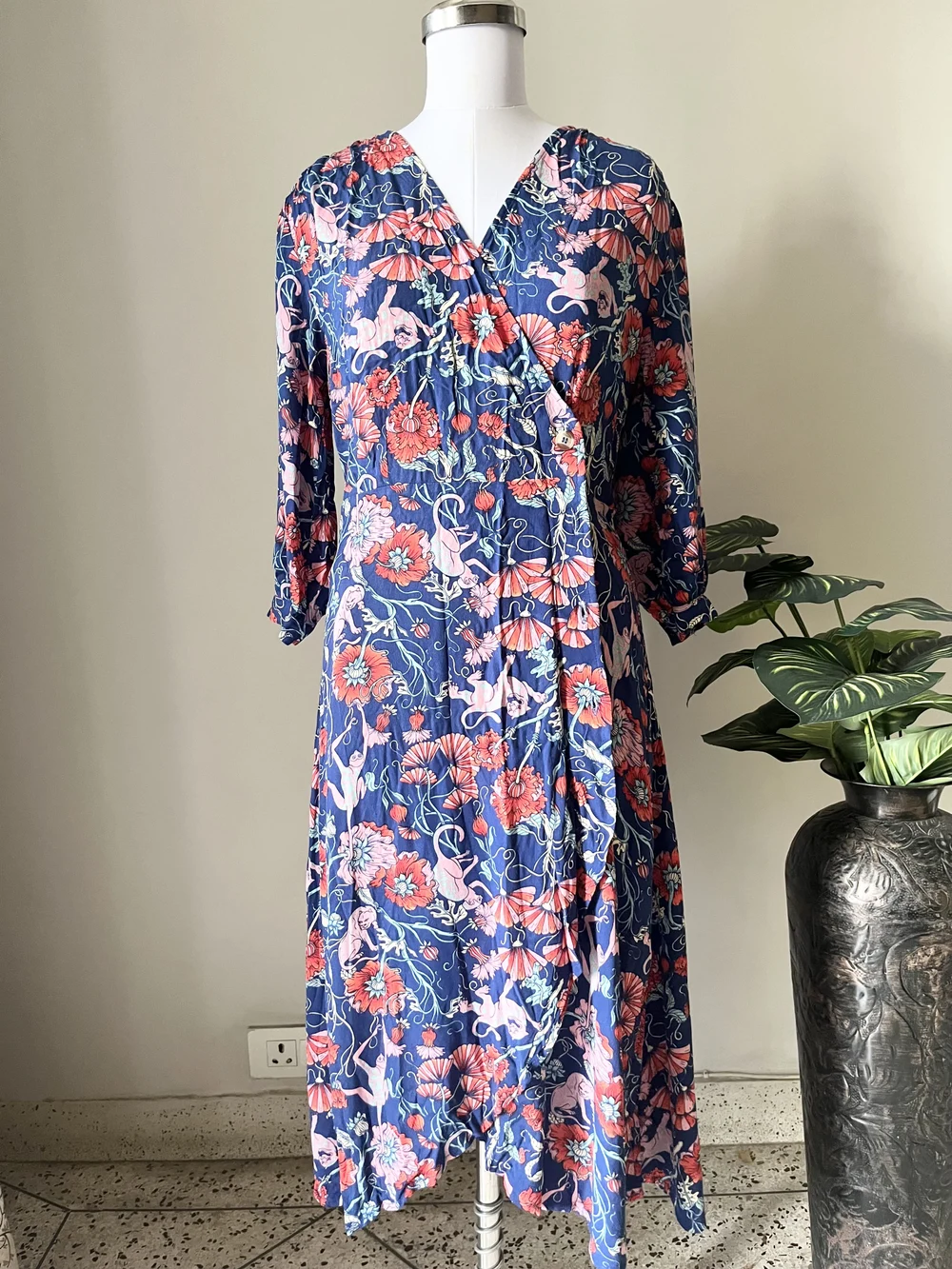 Floral wrap dress 
