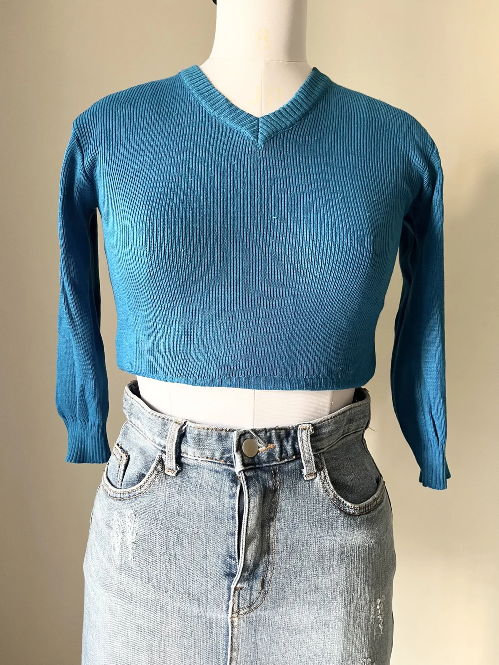 Electric blue crop top 