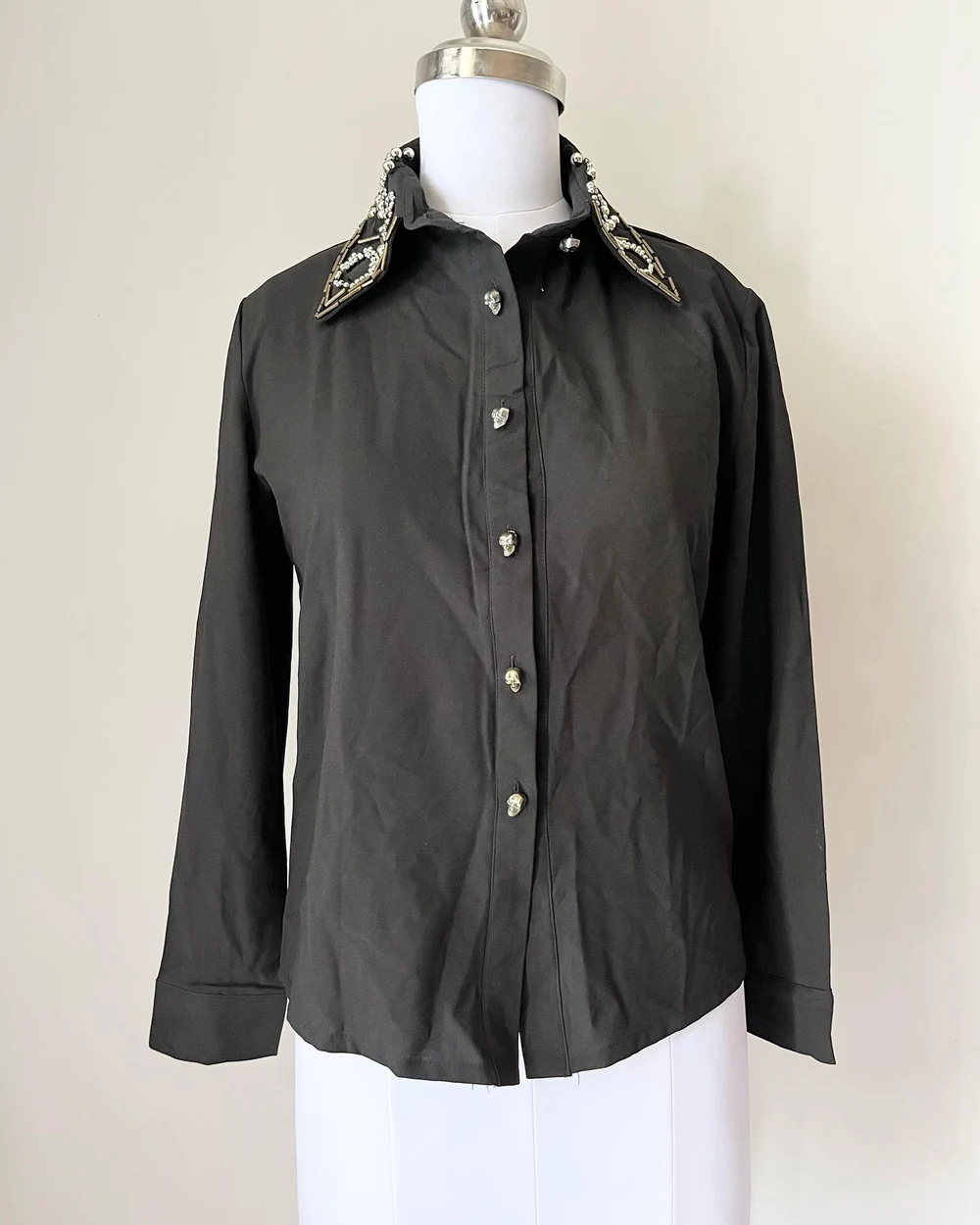 Black heavy work collar shirt 
