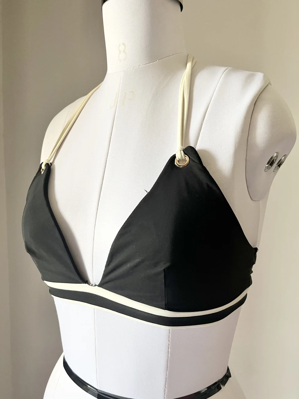 Black contrast Bikini top 