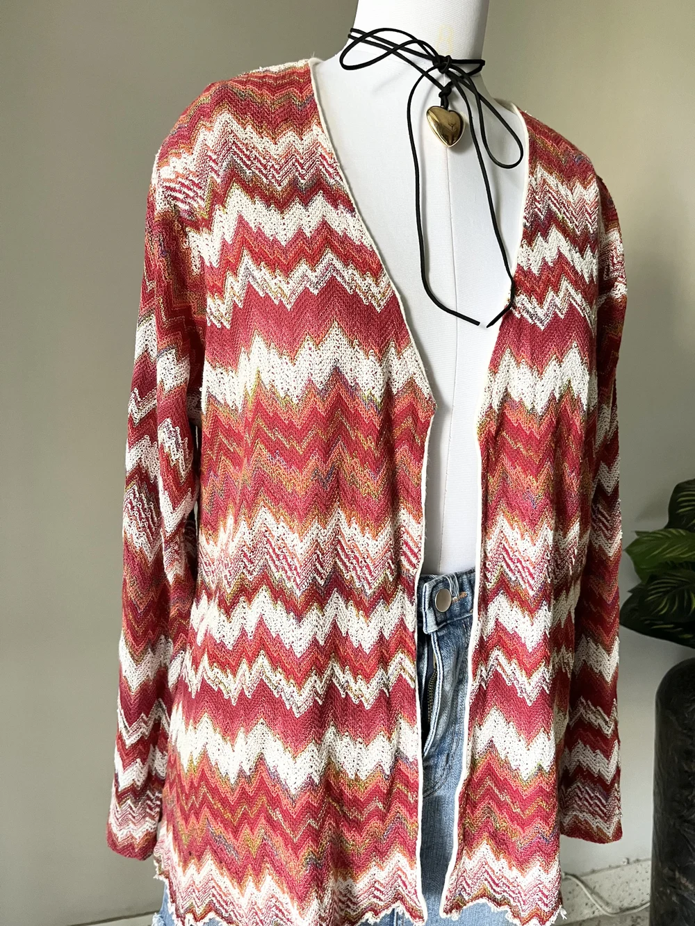 Multicolored crochet shrug 
