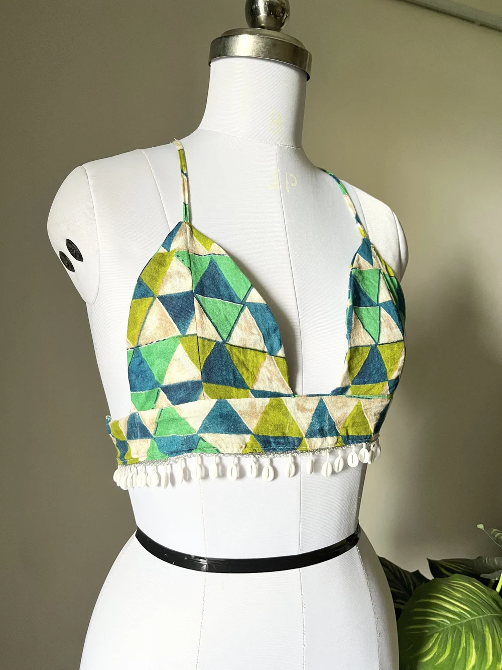 Aztec print brallet top