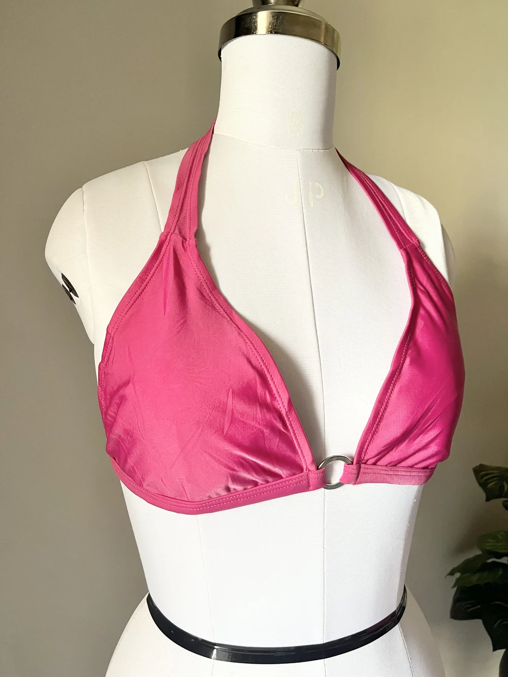 Solid pink bikini top 