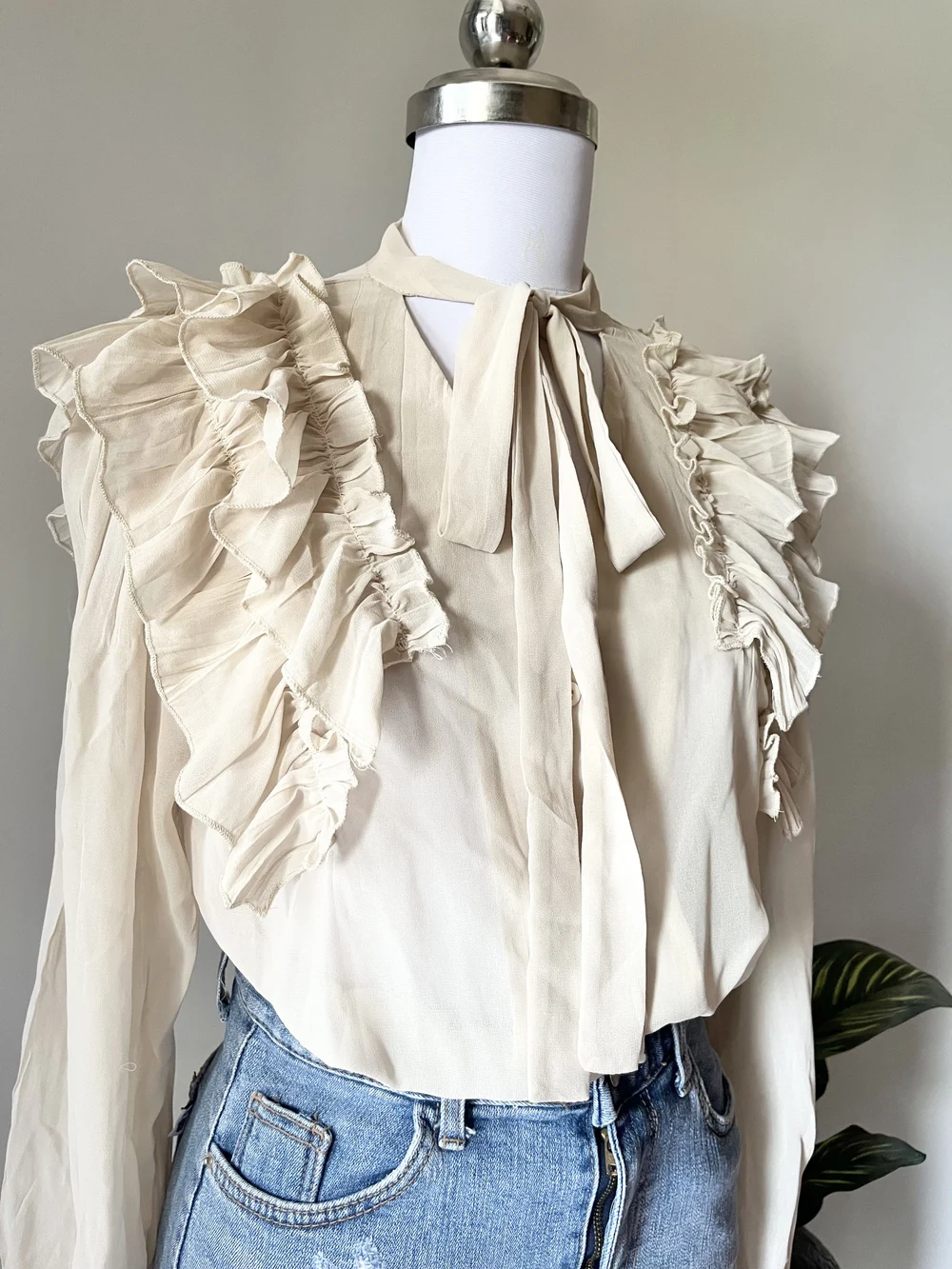 Beige Frill shirt 