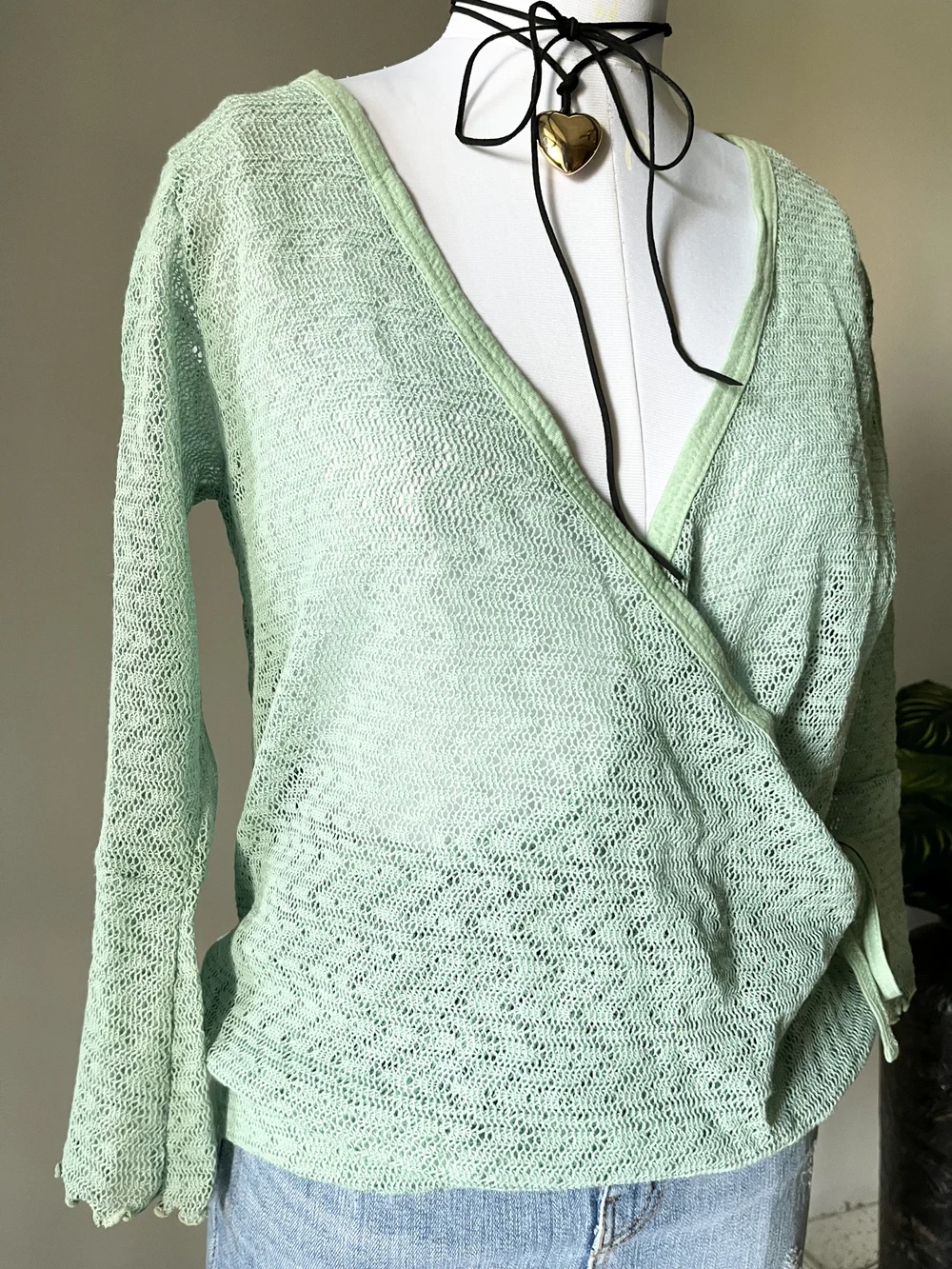 Green wrap top 