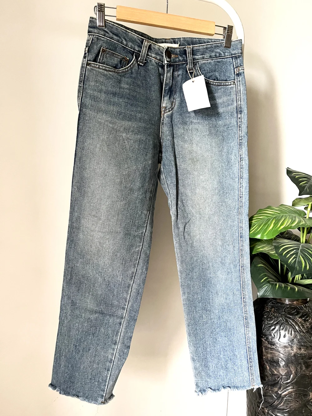 Blue straight fit jeans 