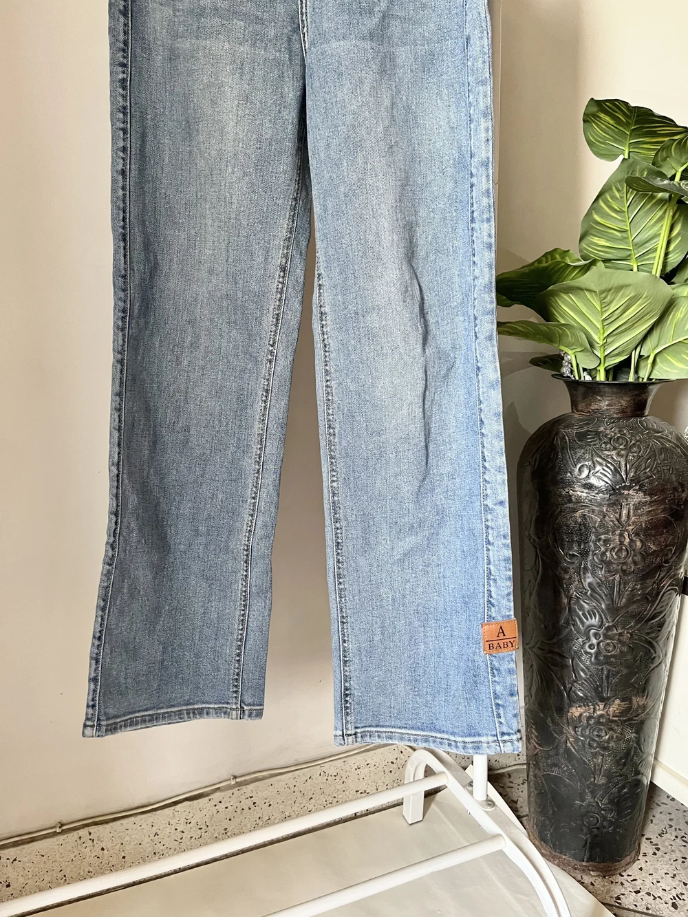 Blue high-waist wide leg Jeans 