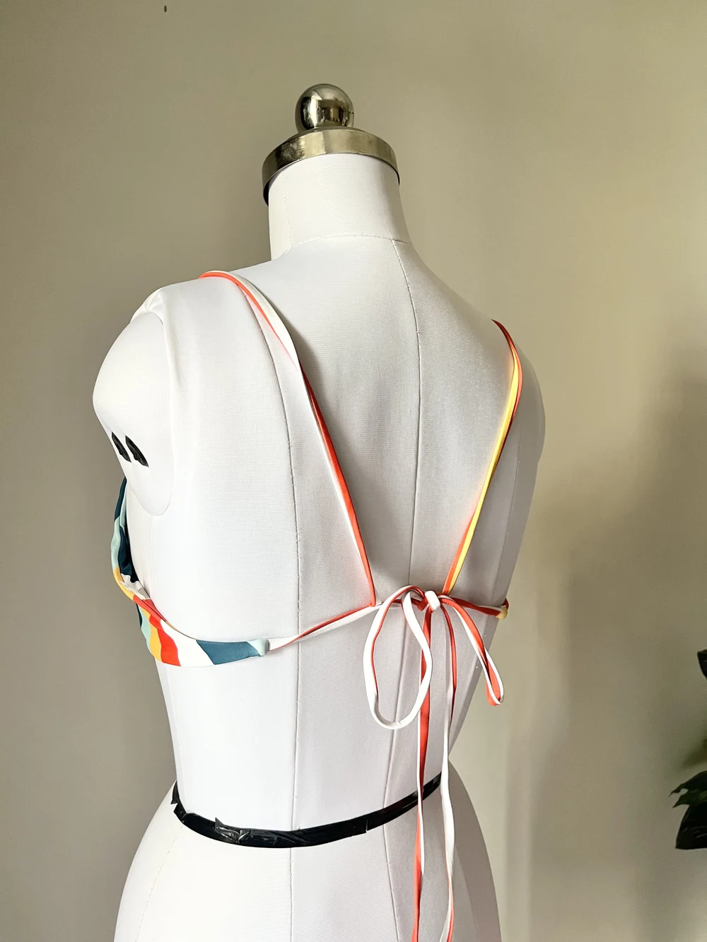 Multicolored bikini top