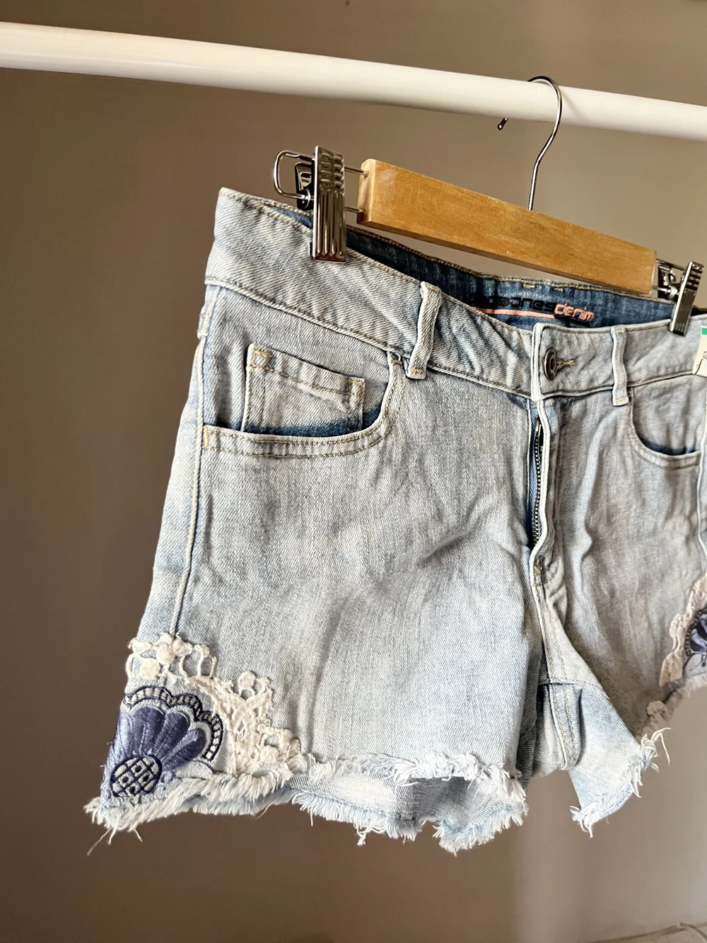 Patchwork Denim shorts
