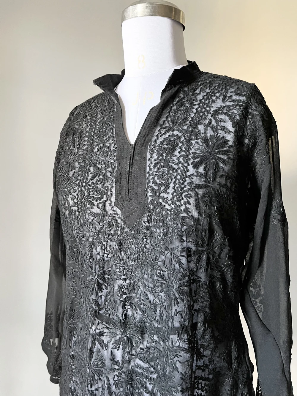Black chikankari kurti 