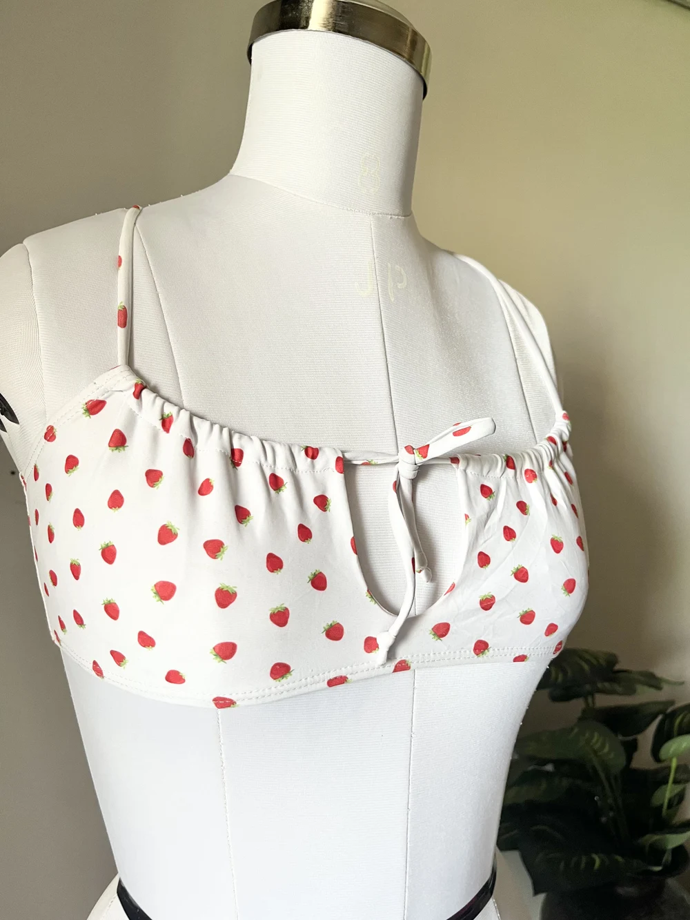 Strawberry print bikini top 