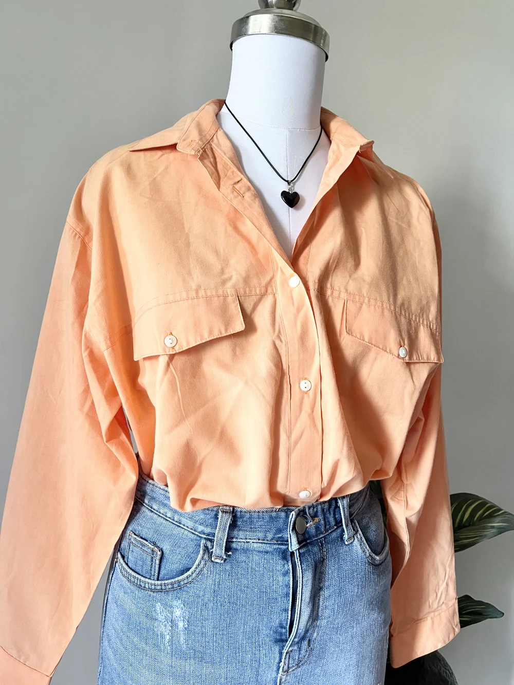 Orange cotton shirt