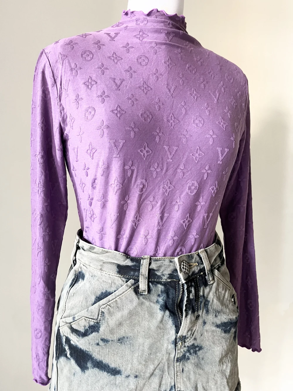 Purple L/V mesh top 