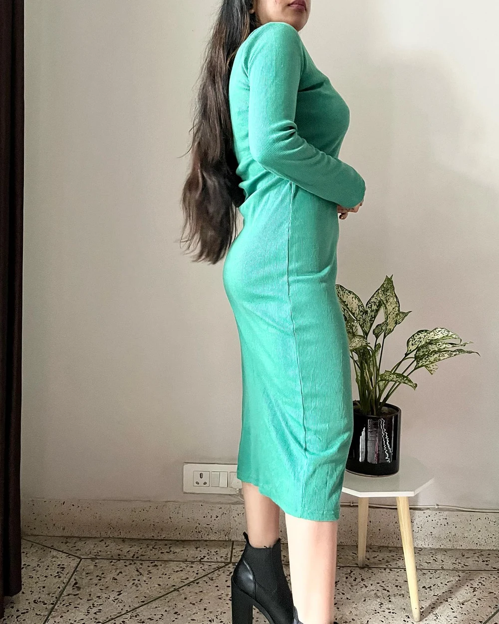 Green maxi dress 