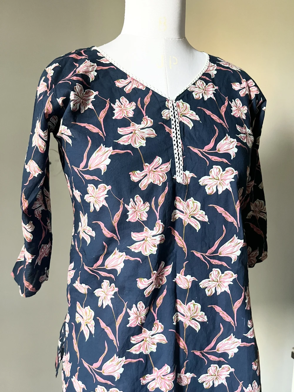 Floral print handmade kurti