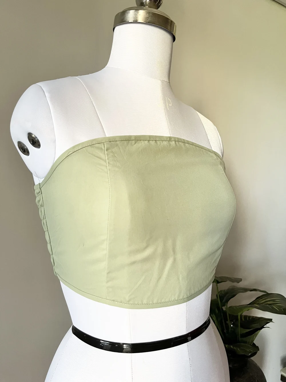 Mint green tube corset top