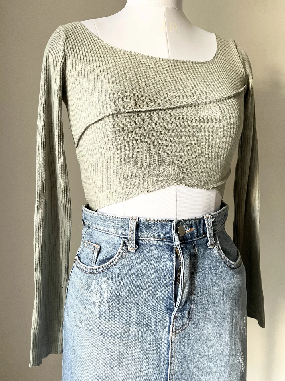 Mint green crop top 