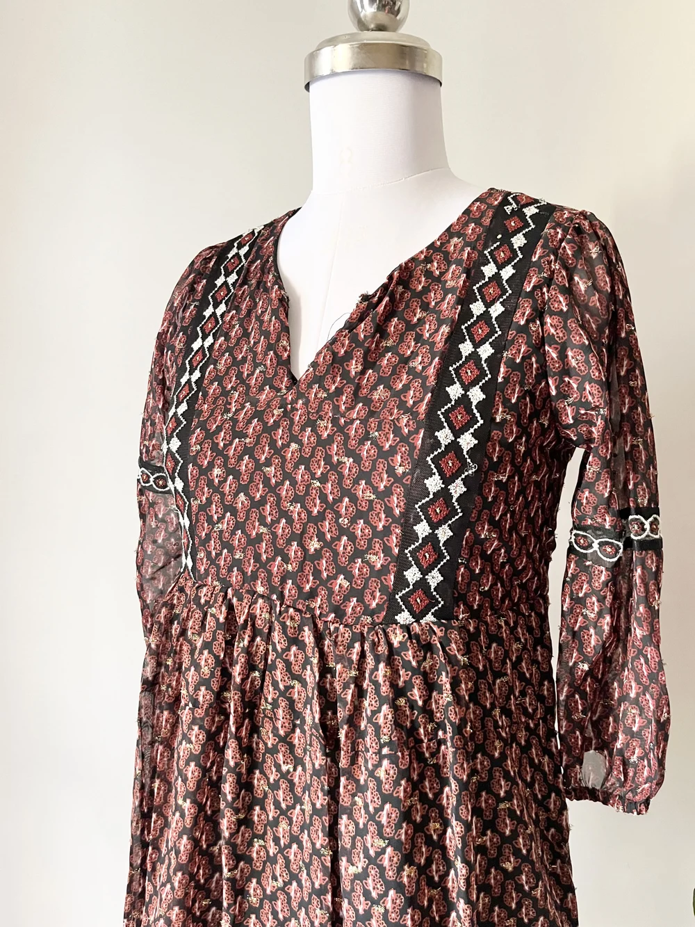 Boho aztec print dress