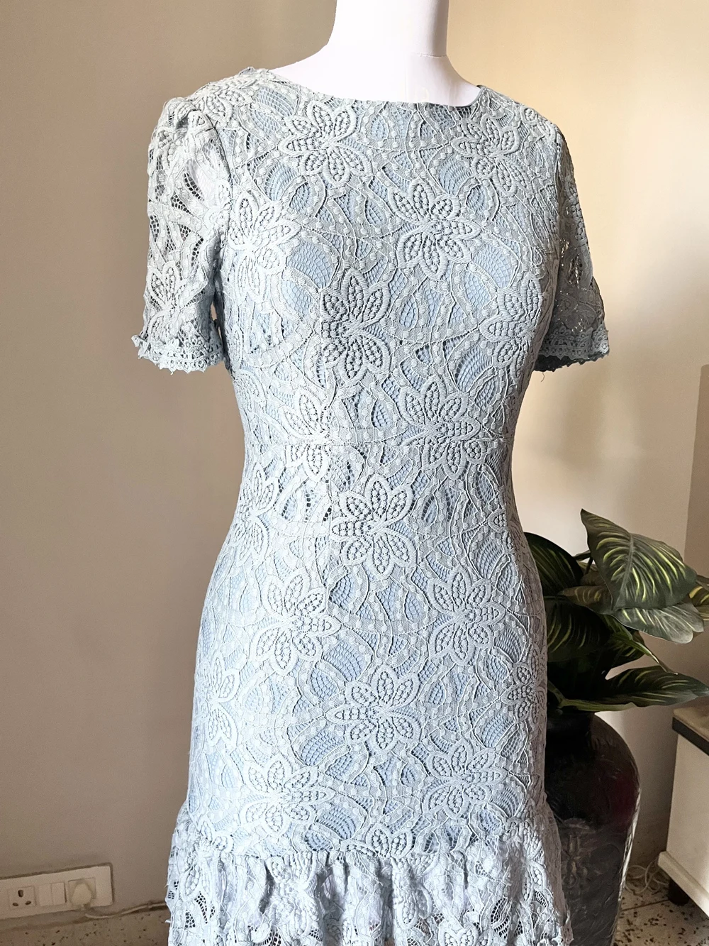 Pastel blue lace dress