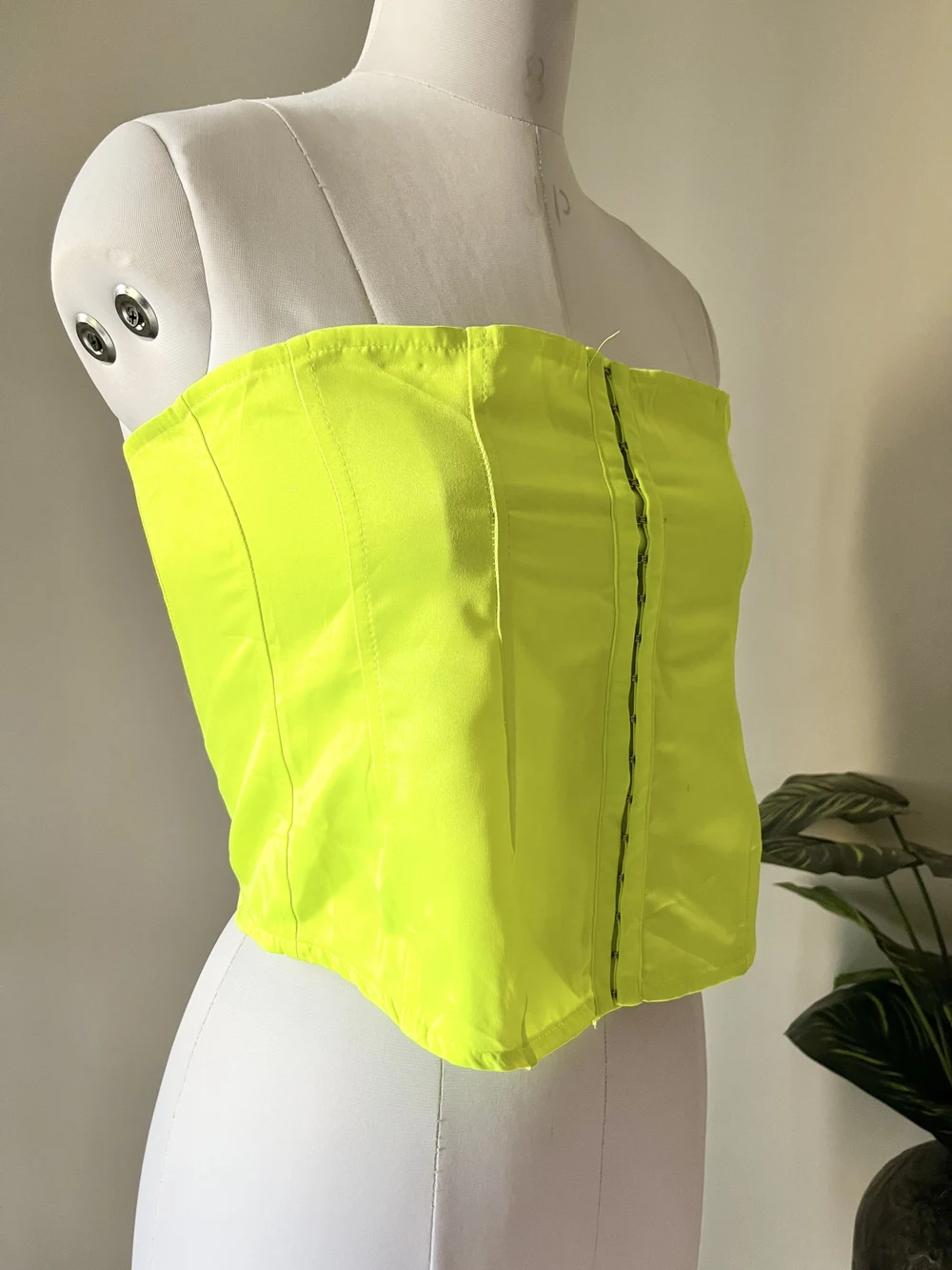 Neon tube corset top