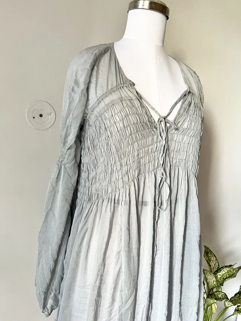 Powder blue sheer dress