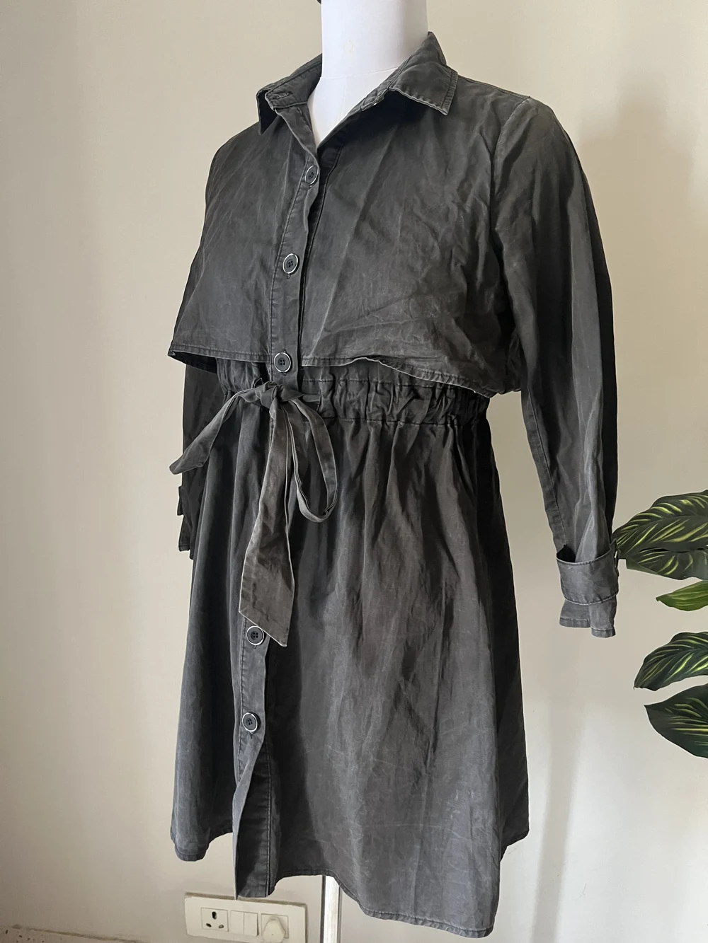 Black cape style dress 