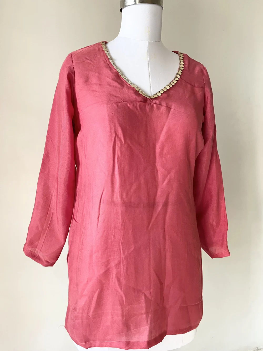 Mauve pink short kurti