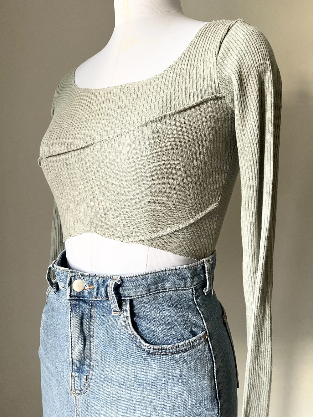 Mint green crop top 