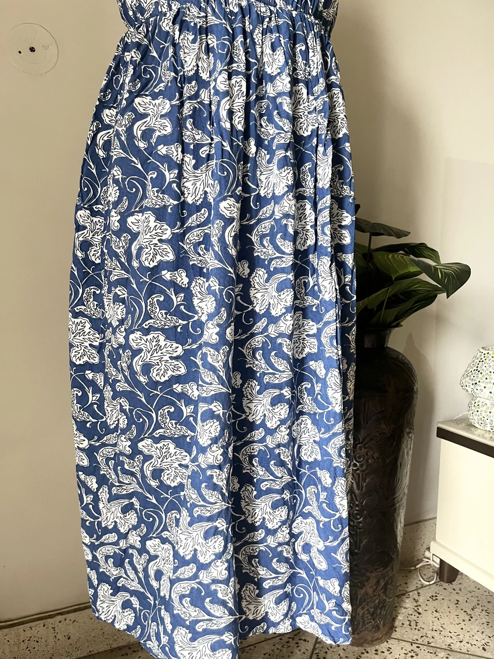 Paisley print strap dress