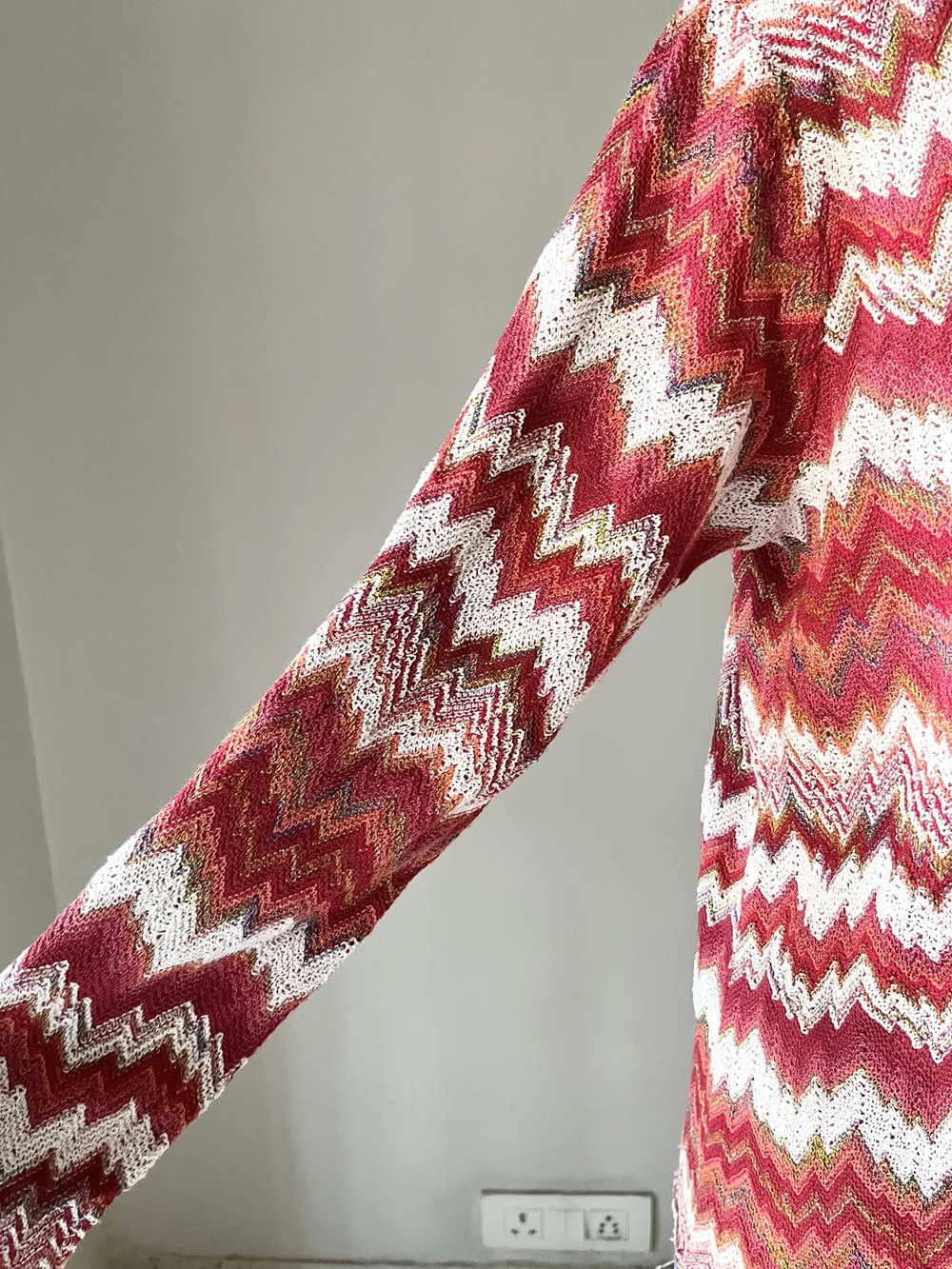 Multicolored crochet shrug 